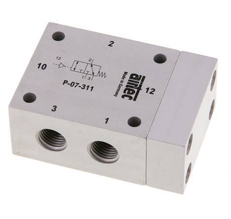valve pilote d'air 3/2 G1/4'' (G1/8'') 1-10bar/14-140psi Airtec