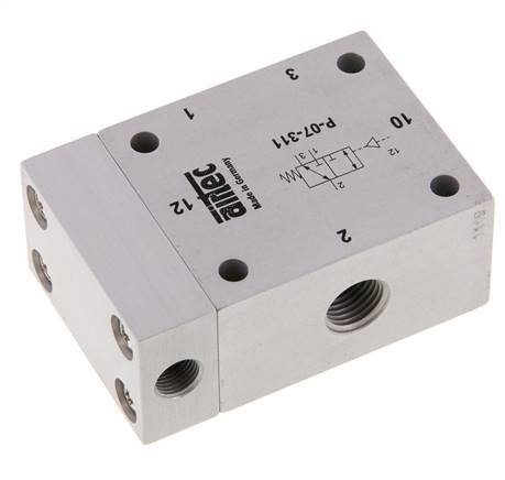 valve pilote d'air 3/2 G1/4'' (G1/8'') 1-10bar/14-140psi Airtec