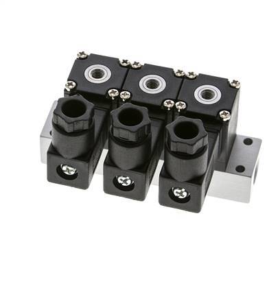 3x3/2 M5 NC Solenoid Valve 12V DC -0.95-8bar/-13.2-112psi Airtec