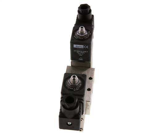électrovanne bistable 5/2 G1/4'' en acier inoxydable 24V DC 2-12bar/28-168psi