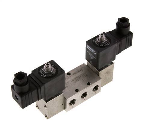 électrovanne bistable 5/2 G1/4'' en acier inoxydable 24V DC 2-12bar/28-168psi