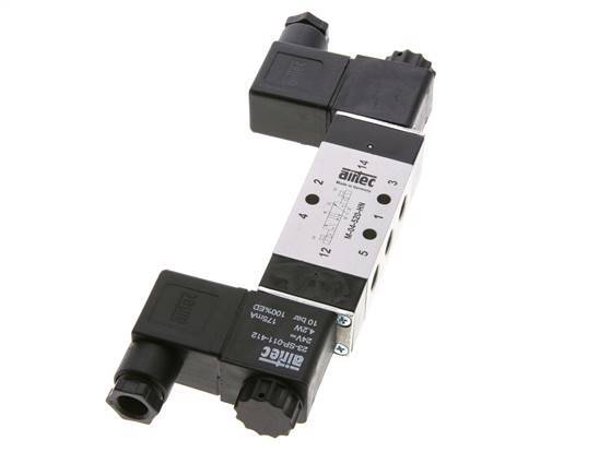 electrovanne bistable 5/2 G1/8'' 24V AC 2.5-10bar/35.0-140psi Airtec