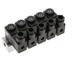 5x3/2 G1/8'' NC Électrovanne 24V DC -0.95-10bar/-13.2-140psi Airtec