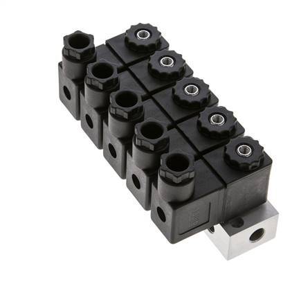 5x3/2 G1/8'' NC Électrovanne 24V DC -0.95-10bar/-13.2-140psi Airtec