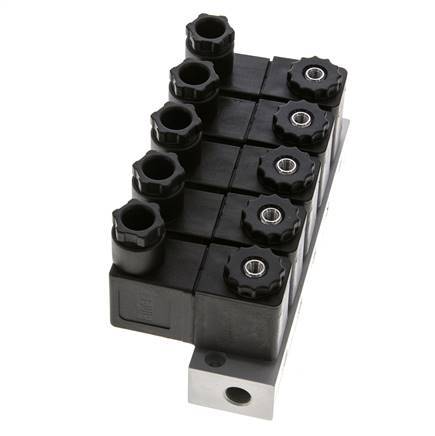 5x3/2 G1/8'' NC Électrovanne 24V DC -0.95-10bar/-13.2-140psi Airtec