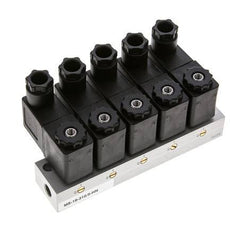 5x3/2 G1/8'' NC Électrovanne 24V DC -0.95-10bar/-13.2-140psi Airtec