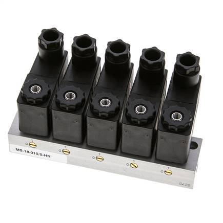 5x3/2 G1/8'' NC Électrovanne 24V DC -0.95-10bar/-13.2-140psi Airtec