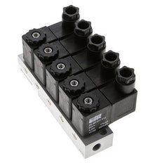 5x3/2 G1/8'' NC Électrovanne 24V DC -0.95-10bar/-13.2-140psi Airtec