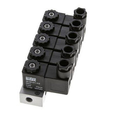 5x3/2 G1/8'' NC Électrovanne 24V DC -0.95-10bar/-13.2-140psi Airtec