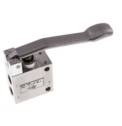 valve à levier universelle 3/2 G1/4'' pour capteur, usage intensif -0.95-10bar/-13.2-140psi