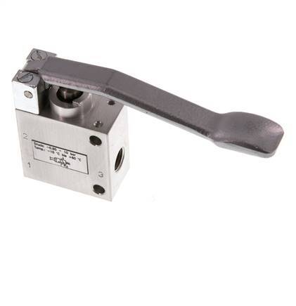 valve à levier universelle 3/2 G1/4'' pour capteur, usage intensif -0.95-10bar/-13.2-140psi