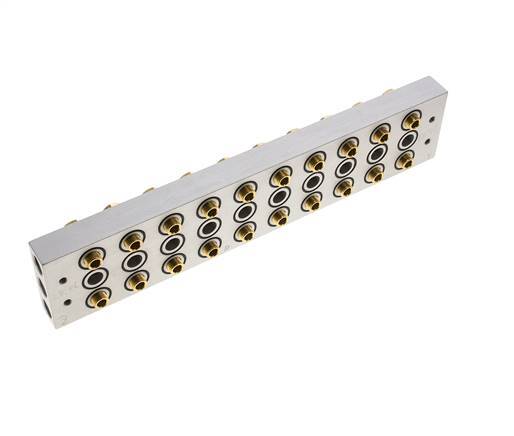 Manifold 10-Stations 5/2 5/3way Airtec M05/P05