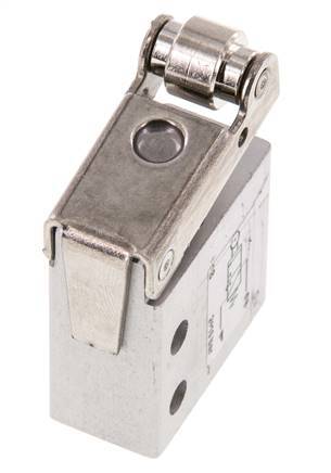 3/2 M5 NO Valve à levier à rouleaux 2-10bar/28-140psi