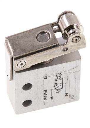 3/2 M5 NO Valve à levier à rouleaux 2-10bar/28-140psi