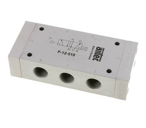 valve pilote d'air 5/2 G1/2'' 1-10bar/14-140psi Airtec