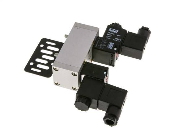 5/3 ISO 5599-1 Center Closed Solenoid Valve 12V DC 3-10bar/42-140psi Airtec