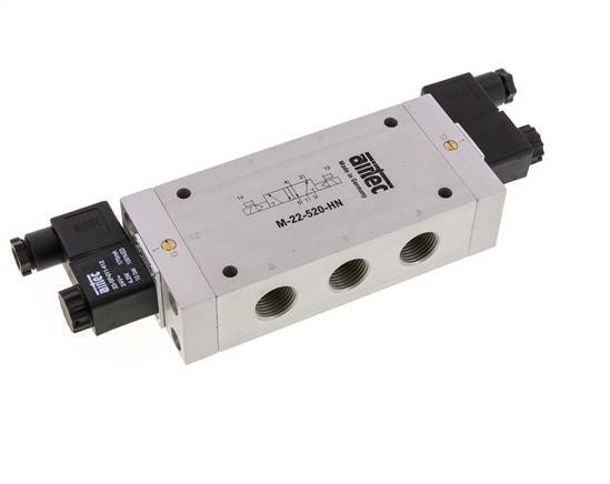 electrovanne bistable 5/2 G1/2'' 230V AC 1-10bar/14-140psi Airtec