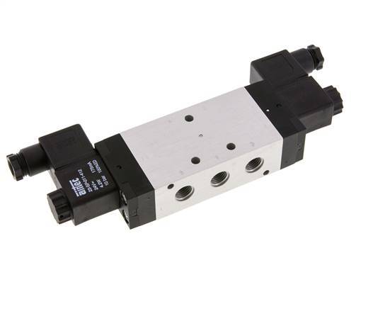 5/3 G1/4'' Center Closed Solenoid Valve 12V DC 3-10bar/42-140psi Airtec