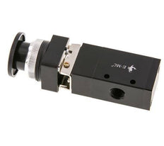 valve bouton de paume universelle 3/2 G1/4'' noire 0-8bar/0-112psi E.MC