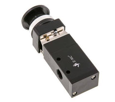 valve bouton de paume universelle 3/2 G1/4'' noire 0-8bar/0-112psi E.MC