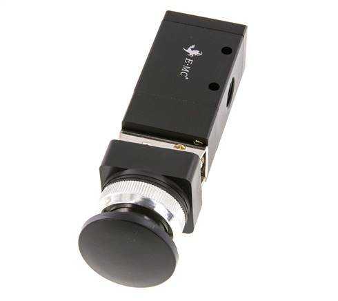 valve bouton de paume universelle 3/2 G1/4'' noire 0-8bar/0-112psi E.MC