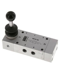 5/3 G1/8'' Center Closed Hand Lever Valve Detent 0-10bar/0-140psi Airtec