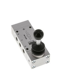 5/3 G1/8'' Center Closed Hand Lever Valve Detent 0-10bar/0-140psi Airtec