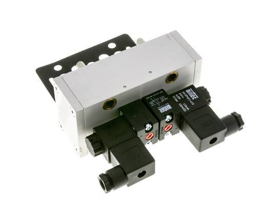 5/3 ISO 5599-3 Exhaust Center Solenoid Valve 24V AC 3-10bar/42-140psi Airtec