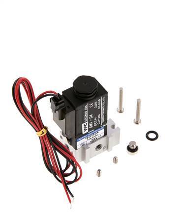 electrovanne 3/2 M5 NC 24V DC 0-8bar/0-112psi Fiche à 2 broches YPC