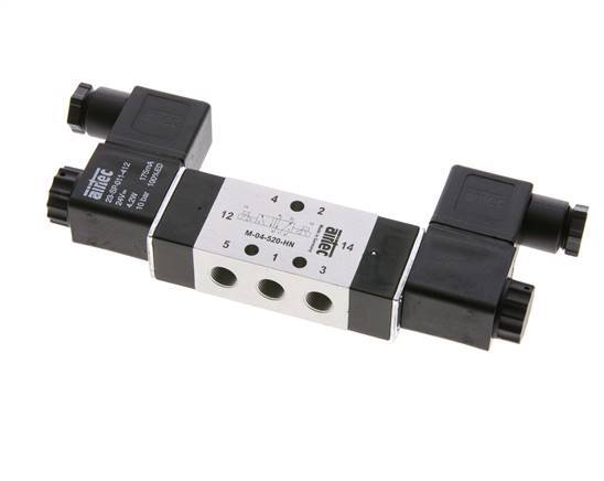 electrovanne bistable 5/2 G1/8'' 12V DC 2.5-10bar/35.0-140psi Airtec