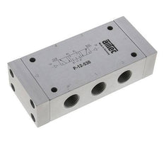 valve pilote d'air à centre fermé 5/3 G1/2'' 0-10bar/0-140psi Airtec