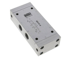 valve pilote d'air à centre fermé 5/3 G1/2'' 0-10bar/0-140psi Airtec