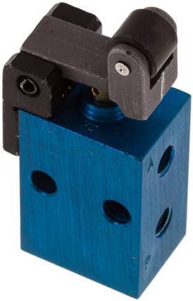 3/2 M5 NC Roller Lever Valve Heavy Duty -0.95-10bar/-13.2-140psi