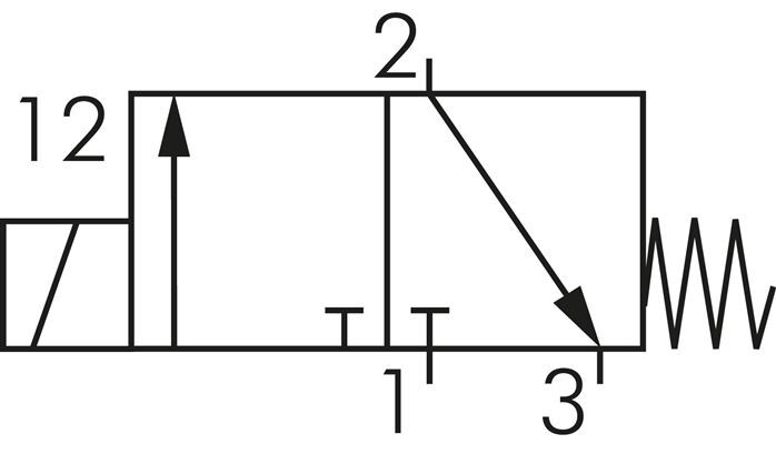 electrovanne 3/2 G1/8'' NC 230V AC 0-8bar/0-112psi E.MC