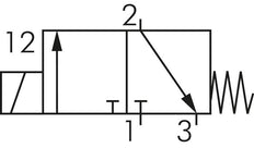 electrovanne 3/2 G1/8'' NC 230V AC 0-8bar/0-112psi E.MC