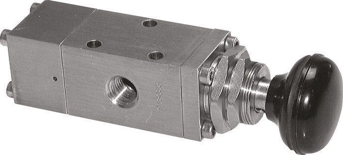 vanne à bouton poussoir 5/2 G1/4'' (G1/8'') Acier inoxydable -0.95-12bar/-13.2-168psi