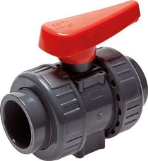 PVC 2-way Ball Valve True Union 110 mm Socket FKM