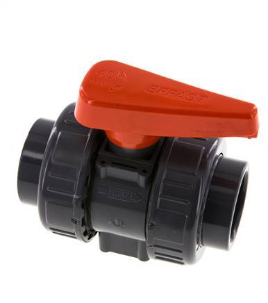 Vanntage à Billes PVC 2 Voies Raccord Double Union 40 mm Prise FKM