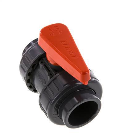 Vanntage à Billes PVC 2 Voies Raccord Double Union 40 mm Prise FKM