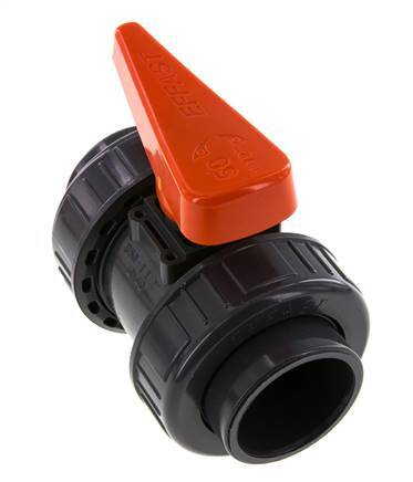 Vanne à boisseau sphérique PVC 2 voies Raccord Double Union 50 mm Prise EPDM