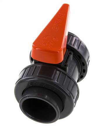 Vanne à boisseau sphérique PVC 2 voies Raccord Double Union 50 mm Prise EPDM