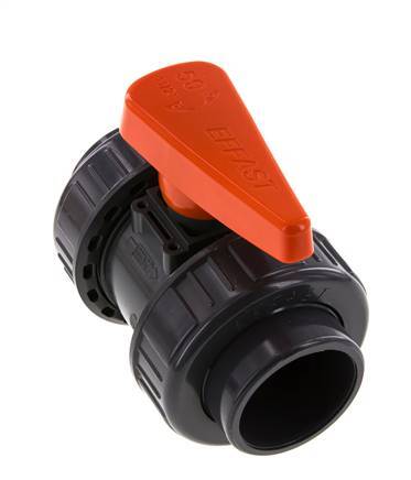 Vanne à boisseau sphérique PVC 2 voies Raccord Double Union 50 mm Prise EPDM