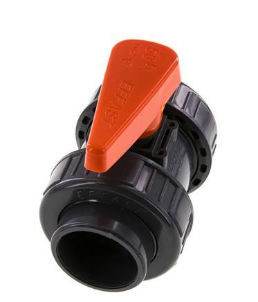Vanne à boisseau sphérique PVC 2 voies Raccord Double Union 50 mm Prise EPDM