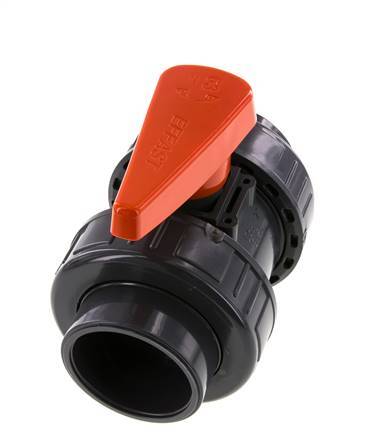 Vanne à boisseau sphérique PVC 2 voies Raccord Double Union 63 mm Prise EPDM