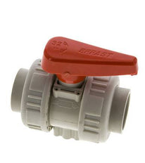 PP-H 2-way Ball Valve True Union Rp 1'' FKM