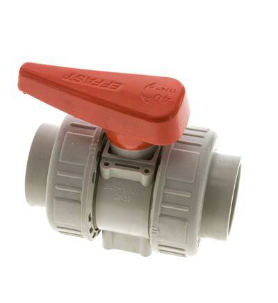 PP-H 2-way Ball Valve True Union Rp 1 1/4'' FKM