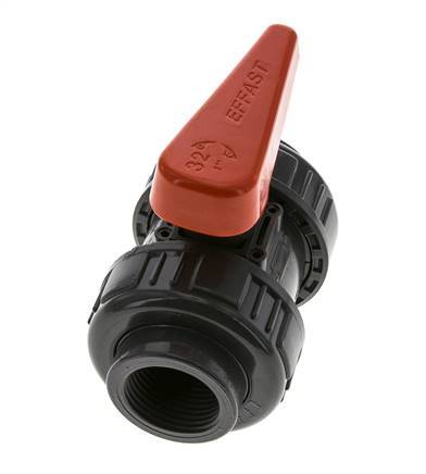 PVC 2-way Ball Valve True Union Rp 1'' EPDM