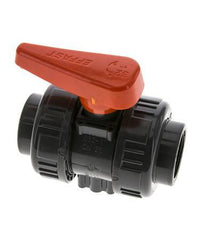 PVC 2-way Ball Valve True Union Rp 1'' FKM
