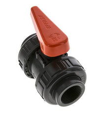 PVC 2-way Ball Valve True Union Rp 1'' FKM