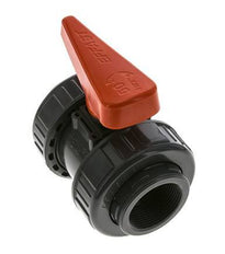 Vanne à boisseau sphérique PVC 2 voies Raccord Double Union Rp 1 1/2'' EPDM